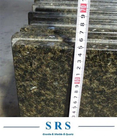 Naturlig granit lamineret fuld bullnose Verde Ubatuba Santa Cecilia granit