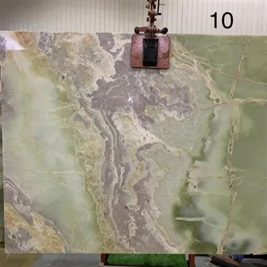 Green Onyx Bookmatched Marmor Slab Onyx vægpanel