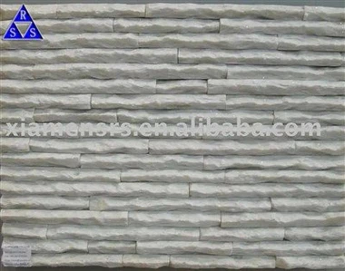 Pure White Quartz Quartzite Slacked Stone Kultursten Til Væg